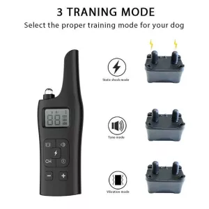 Vodotěsný elektrický obojek na výchovu psů s dálkovým ovládáním a vibrací - černý TopTechnology Vodotěsný elektrický obojek na výchovu psů s dálkovým ovládáním a vibrací - černý TopTechnology