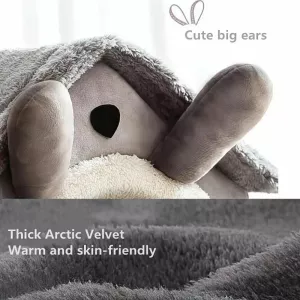 Zimní odnímatelný a pratelný zateplený kočičí pelíšek L (šedé dlouhé uši) TopTechnology Zimní odnímatelný a pratelný zateplený kočičí pelíšek L (šedé dlouhé uši) TopTechnology