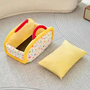 Zimní polouzavřený teplý přenosný pelíšek pro kočky, velikost M TopTechnology