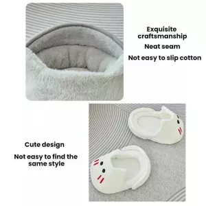 Zimní teplý polštář pro domácí zvířata s rozšířeným polouzavřeným designem, barva: šedá, velikost: M TopTechnology Zimní teplý polštář pro domácí zvířata s rozšířeným polouzavřeným designem, barva: šedá, velikost: M TopTechnology