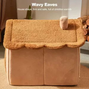 Zimní uzavřený pelíšek pro kočky, S (Hnědý medvěd) - pratelný a odnímatelný TopTechnology Zimní uzavřený pelíšek pro kočky, S (Hnědý medvěd) - pratelný a odnímatelný TopTechnology