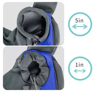 Breatheable Messenger Taška pro Kočky s Širšími Popruhy, Velikost: Velká (Černá) TopTechnology