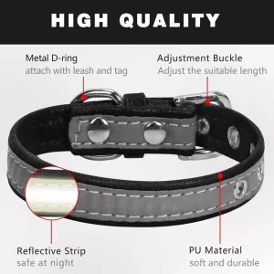 CL181K měkký reflektující obojek pro domácí zvířata, velikost: XXL (fialový bez železného plechu) TopTechnology