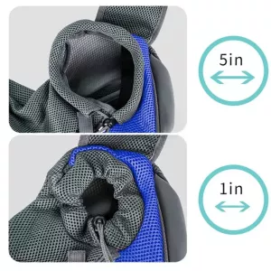 Taška pro domácí zvířata s širokým popruhem, prodyšná, modrá, velikost: malá TopTechnology Taška pro domácí zvířata s širokým popruhem, prodyšná, modrá, velikost: malá TopTechnology