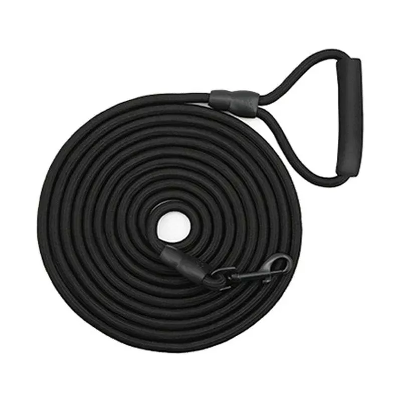 Sh36 Vodítko pro psy z horolezeckého lana, dlouhé 5m (8mm černé) - dokonalé pro výcvik TopTechnology