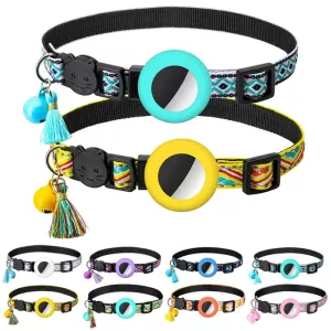 Barevný zvonkový třásňový obojek pro Airtag sledování (červený) TopTechnology Barevný zvonkový třásňový obojek pro Airtag sledování (červený) TopTechnology