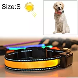 LED obojek pro střední a velké psy se solárním a USB nabíjením, obvod krku: S, 35-40cm (žlutý) TopTechnology LED obojek pro střední a velké psy se solárním a USB nabíjením, obvod krku: S, 35-40cm (žlutý) TopTechnology