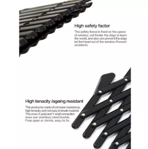 Ochranný plot pro okna auta pro domácí mazlíčky, skládací, 24x11.8x1.2cm (černá) TopTechnology Ochranný plot pro okna auta pro domácí mazlíčky, skládací, 24x11.8x1.2cm (černá) TopTechnology