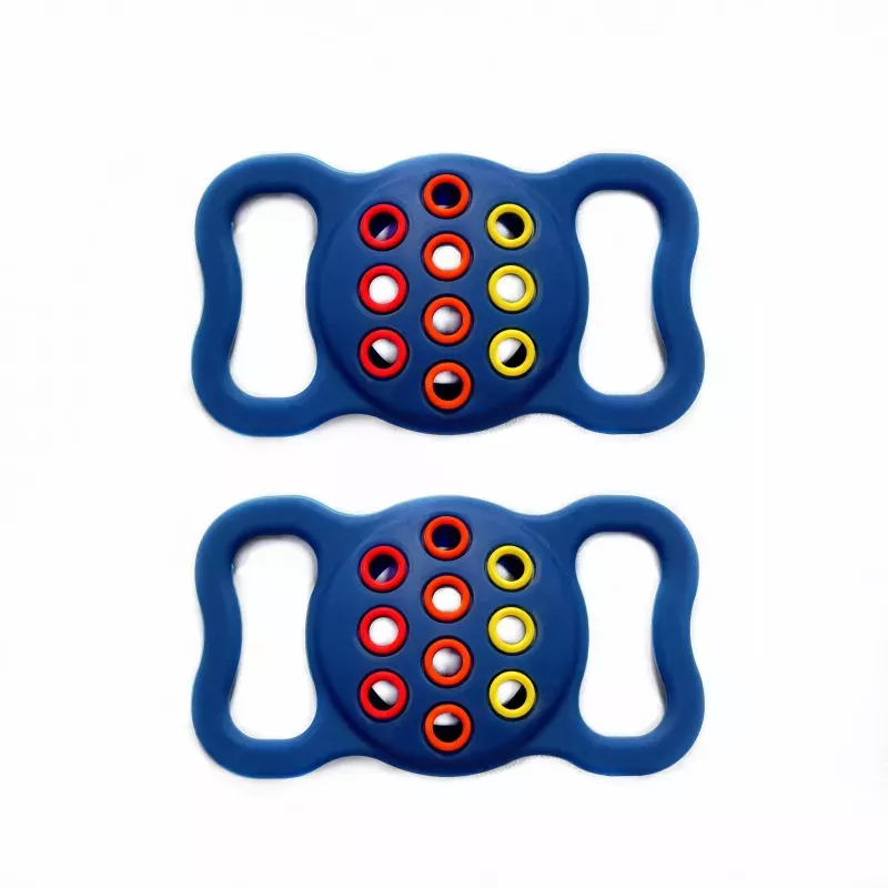 Pokrytí obojku pro domácí zvířata pro AirTag - 2 ks v kontrastních barvách (tmavě modré) TopTechnology