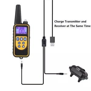 880-2 800 Yards Dobíjecí Ovládací Obojek pro Výcvik Psů - Antibarking Zařízení (Černá+Oranžová) TopTechnology 880-2 800 Yards Dobíjecí Ovládací Obojek pro Výcvik Psů - Antibarking Zařízení (Černá+Oranžová) TopTechnology