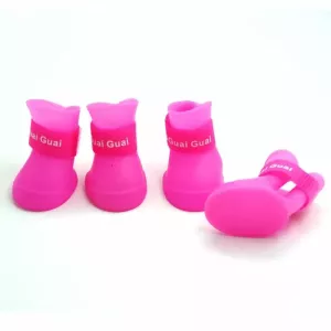 Botičky pro psy Lovely Pet - Voděodolné gumové boty v růžové barvě, M (5.0 x 4.0 cm) TopTechnology