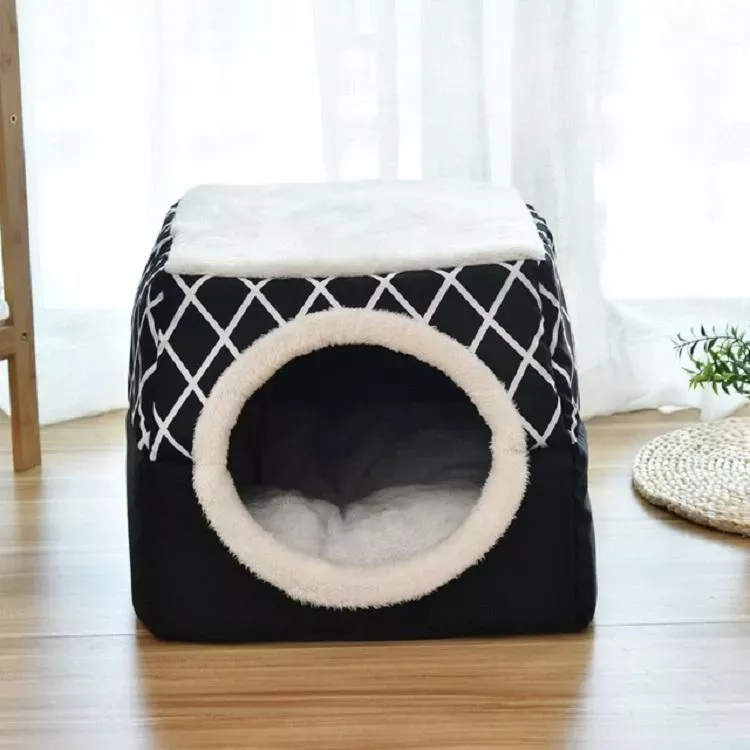 Domácí kočičí pelíšek Cat Nest Capsule, velikost L (černý) TopTechnology