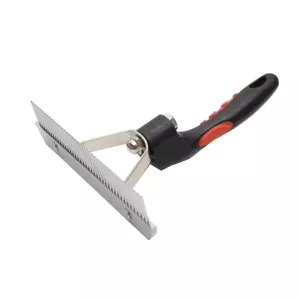 Hřeben pro velké psy z nerezové oceli s gumovou rukojetí, 17.0x16.0cm TopTechnology Hřeben pro velké psy z nerezové oceli s gumovou rukojetí, 17.0x16.0cm TopTechnology