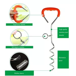 Spona pro upevnění psa s rukojetí pro střední a malé psy, velikost: 45cm*9mm TopTechnology Spona pro upevnění psa s rukojetí pro střední a malé psy, velikost: 45cm*9mm TopTechnology