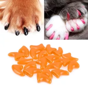 20 PCS měkké silikonové kapsle na drápky pro kočky, velikost L (oranžové) TopTechnology 20 PCS měkké silikonové kapsle na drápky pro kočky, velikost L (oranžové) TopTechnology