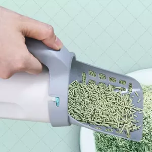 All-In-One Kočičí Hřeben a Lopatička - Odnímatelná a Přenosná Plastová Lopatička (Šedá Bílá) TopTechnology All-In-One Kočičí Hřeben a Lopatička - Odnímatelná a Přenosná Plastová Lopatička (Šedá Bílá) TopTechnology