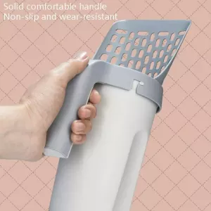 All-In-One Kočičí Hřeben a Lopatička - Odnímatelná a Přenosná Plastová Lopatička (Šedá Bílá) TopTechnology All-In-One Kočičí Hřeben a Lopatička - Odnímatelná a Přenosná Plastová Lopatička (Šedá Bílá) TopTechnology