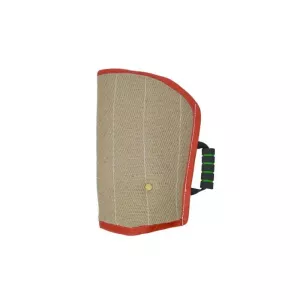 Červený juty tréninkové psí kousací rukáv s otevřeným rukávem