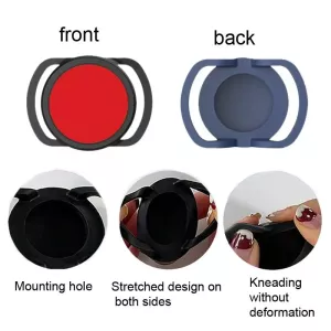 2 ks silikonový kryt proti ztrátě pro AirTag, velikost: 24 mm (černý + bílý) TopTechnology 2 ks silikonový kryt proti ztrátě pro AirTag, velikost: 24 mm (černý + bílý) TopTechnology