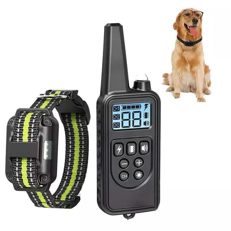Bark Stopper Pet Supplies Obojek s Dálkovým Ovládáním pro Výcvik Psů, Styl: 880-1 Zelený TopTechnology