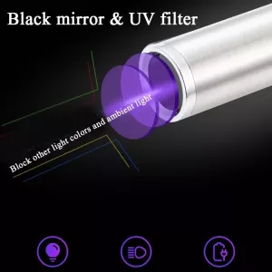 Detektor moči koček Woods Lamp - UV lampa pro detekci moči a černých hlavic (černá) TopTechnology