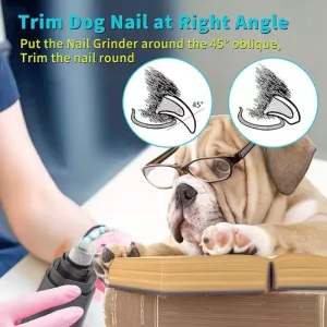 Elektrický zastřihovač nehtů pro psy - USB nabíjecí bezbolestný zastřihovač nehtů pro domácí zvířata TopTechnology Elektrický zastřihovač nehtů pro psy - USB nabíjecí bezbolestný zastřihovač nehtů pro domácí zvířata TopTechnology