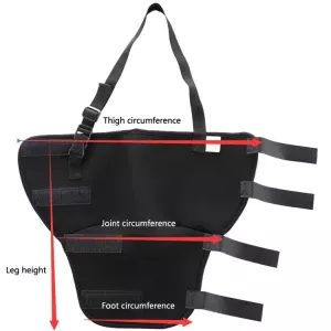 HJ19 Ochranný obvaz pro zadní nohy domácích mazlíčků, velikost S (černý pravý zadní leg) TopTechnology HJ19 Ochranný obvaz pro zadní nohy domácích mazlíčků, velikost S (černý pravý zadní leg) TopTechnology