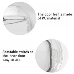 Kulaté skleněné dveře pro kočky a štěňata z PC materiálu (transparentní) TopTechnology Kulaté skleněné dveře pro kočky a štěňata z PC materiálu (transparentní) TopTechnology