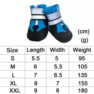 Odolné neklouzavé a voděodolné boty pro domácí zvířata - střední a velké psy (M modrá) TopTechnology Odolné neklouzavé a voděodolné boty pro domácí zvířata - střední a velké psy (M modrá) TopTechnology