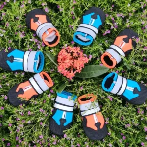 Odolné neklouzavé a voděodolné boty pro psy střední a velké (L, modré) TopTechnology Odolné neklouzavé a voděodolné boty pro psy střední a velké (L, modré) TopTechnology