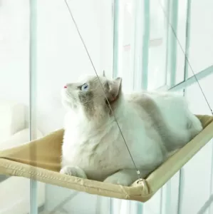 Domácí houpací síť pro kočky s přísavkami - Khaki TopTechnology Domácí houpací síť pro kočky s přísavkami - Khaki TopTechnology