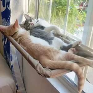 Domácí houpací síť pro kočky s přísavkami - Khaki TopTechnology Domácí houpací síť pro kočky s přísavkami - Khaki TopTechnology