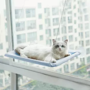 Houpací síť pro kočky na okno s přísavkami (modrá) TopTechnology Houpací síť pro kočky na okno s přísavkami (modrá) TopTechnology