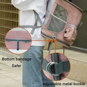 LDLC QS-002-L Skládací a prodyšný přenosný batoh pro domácí mazlíčky (Světle růžový) TopTechnology LDLC QS-002-L Skládací a prodyšný přenosný batoh pro domácí mazlíčky (Světle růžový) TopTechnology