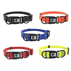 Voděodolný a nastavovatelný obojek pro psy z PVC, velikost: L, obvod krku: 39-63 cm (modrý) TopTechnology Voděodolný a nastavovatelný obojek pro psy z PVC, velikost: L, obvod krku: 39-63 cm (modrý) TopTechnology