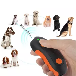 Ultrazvukový trenér pro psy - přenosný elektronický odpuzovač psů (oranžový)