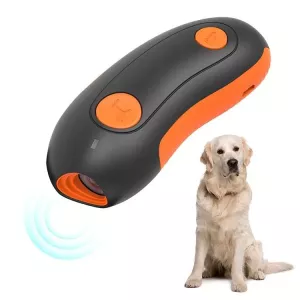 Ultrazvukový trenér pro psy - přenosný elektronický odpuzovač psů (oranžový)