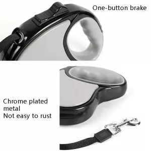 Automatické vodítko pro psy 3m - šedé, přenosné a zpevněné TopTechnology Automatické vodítko pro psy 3m - šedé, přenosné a zpevněné TopTechnology