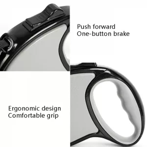 Automatické vodítko pro psy 3m - šedé, přenosné a zpevněné TopTechnology Automatické vodítko pro psy 3m - šedé, přenosné a zpevněné TopTechnology