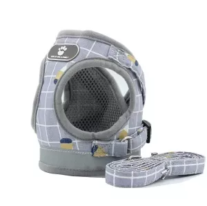 Reflexní a prodyšný popruh pro domácí zvířata, velikost S (Šedá kostka) TopTechnology Reflexní a prodyšný popruh pro domácí zvířata, velikost S (Šedá kostka) TopTechnology