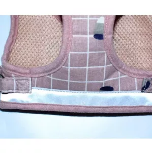 Reflexní a prodyšný vestový postroj s vodítkem pro domácí mazlíčky, velikost M (šedý kostkový vzor) TopTechnology Reflexní a prodyšný vestový postroj s vodítkem pro domácí mazlíčky, velikost M (šedý kostkový vzor) TopTechnology