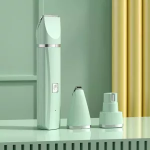 Elektrický stříhací strojek pro psy a kočky 3 v 1 zelený TopTechnology Elektrický stříhací strojek pro psy a kočky 3 v 1 zelený TopTechnology