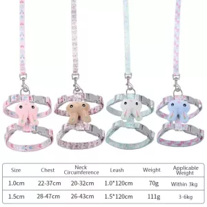 Hrudní popruh pro kočky Rabbit Head s nastavitelným vodítkem, velikost: S pro kočky do 3kg (růžový) TopTechnology Hrudní popruh pro kočky Rabbit Head s nastavitelným vodítkem, velikost: S pro kočky do 3kg (růžový) TopTechnology