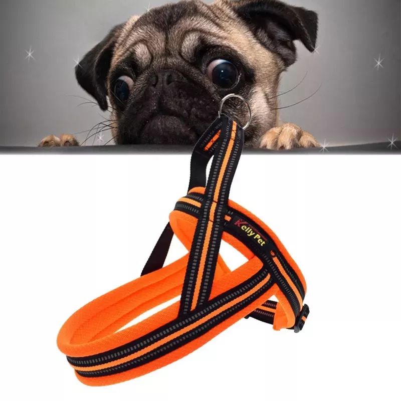 Hrudní popruh pro psy Pet A7 s reflexními prvky, velikost S, 2.0*50*62cm (Oranžový) TopTechnology