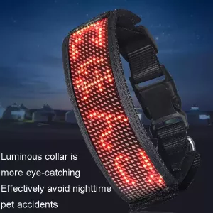 LED Pet Obojek s Displejem, Dobíjecí, Vysoká Viditelnost, Modrý TopTechnology LED Pet Obojek s Displejem, Dobíjecí, Vysoká Viditelnost, Modrý TopTechnology
