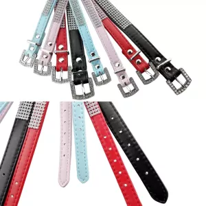 Obojek pro psy s krystalovými kameny, měkký, prodyšný - Velikost M (červený) TopTechnology Obojek pro psy s krystalovými kameny, měkký, prodyšný - Velikost M (červený) TopTechnology