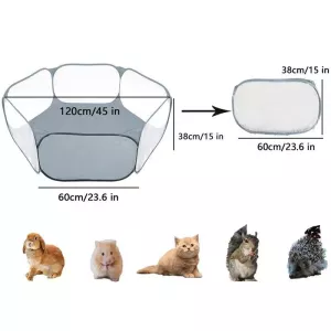 Přenosný stan pro malá zvířata - skládací venkovní stan pro domácí mazlíčky (černý pytel) TopTechnology