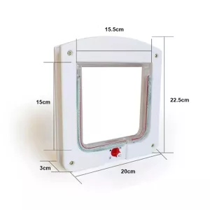 Průhledná dvířka pro kočky a malé psy, univerzální 4-cestné uzamčení (bílá) TopTechnology Průhledná dvířka pro kočky a malé psy, univerzální 4-cestné uzamčení (bílá) TopTechnology