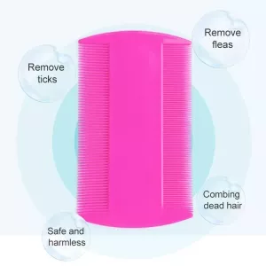4 kusy dvojstranný hřeben pro domácí zvířata - psí a kočičí kartáč (bílý) TopTechnology