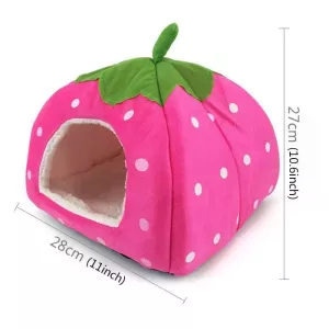 Domácí pelíšek ve tvaru jahody - skládací - růžový (velikost S) TopTechnology Domácí pelíšek ve tvaru jahody - skládací - růžový (velikost S) TopTechnology